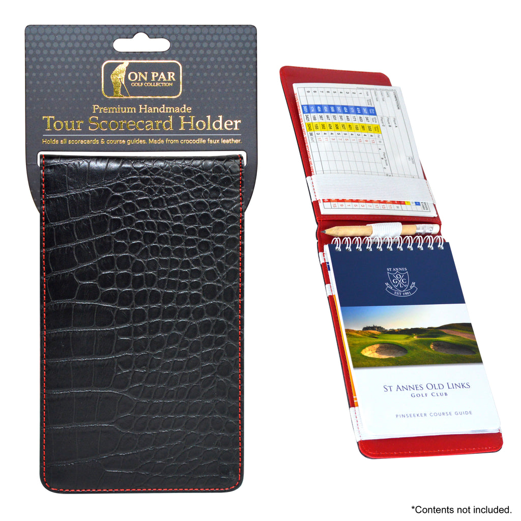Black/Red CROC Score Card Holder