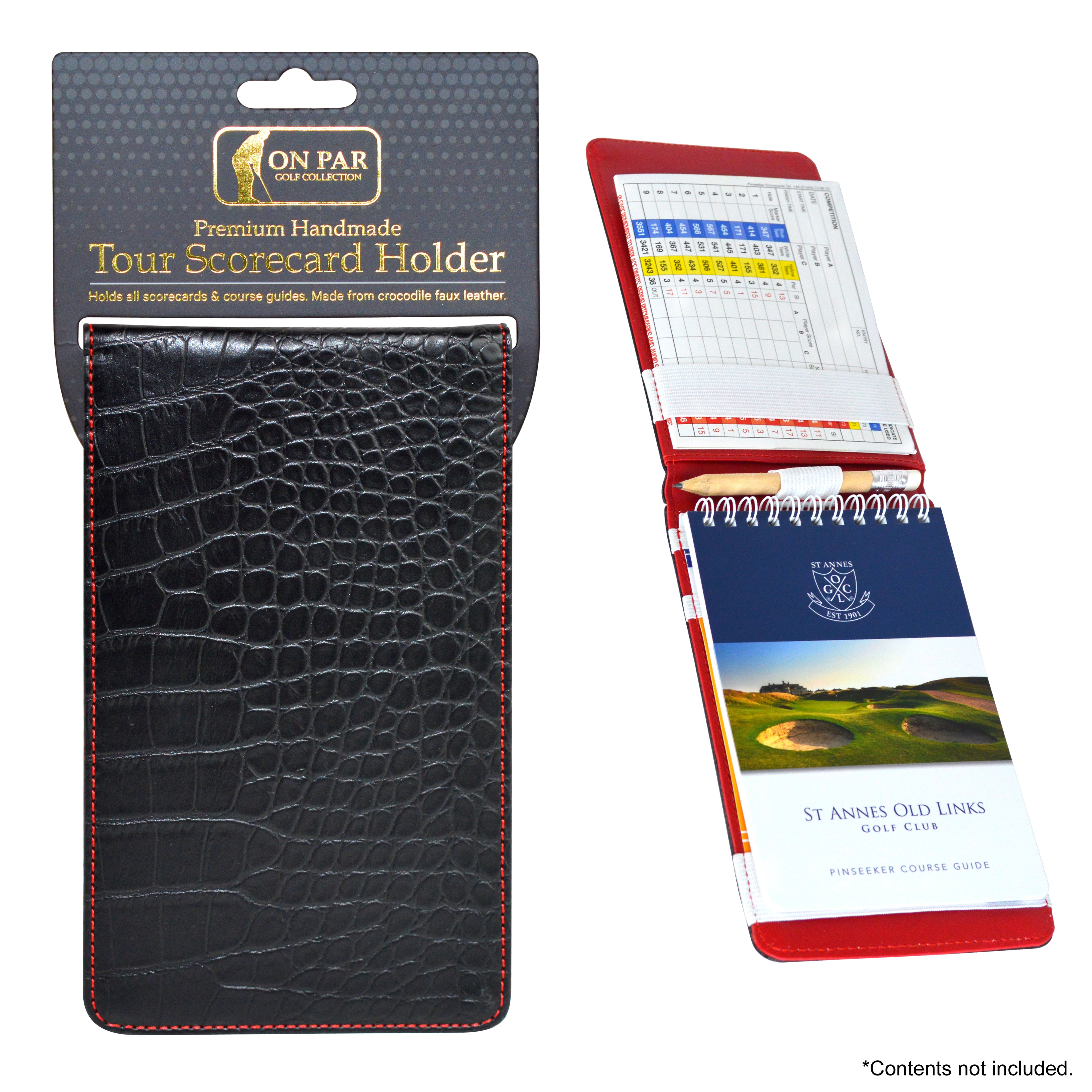 Black/Red CROC Score Card Holder