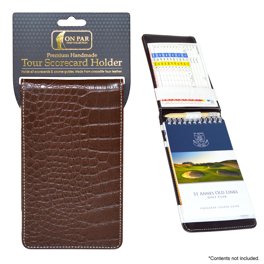 Brown/Black CROC Score Card Holder