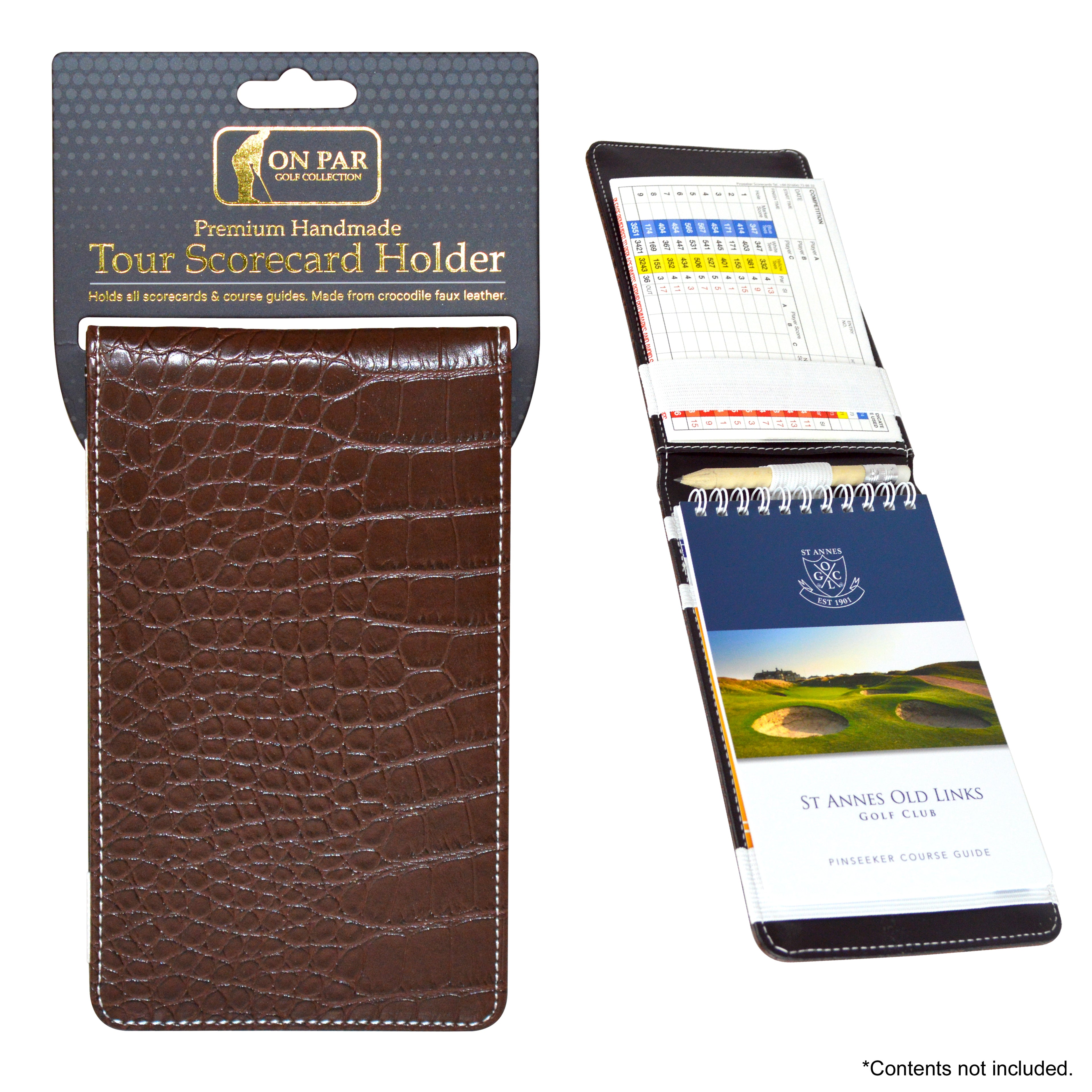 Brown/Black CROC Score Card Holder