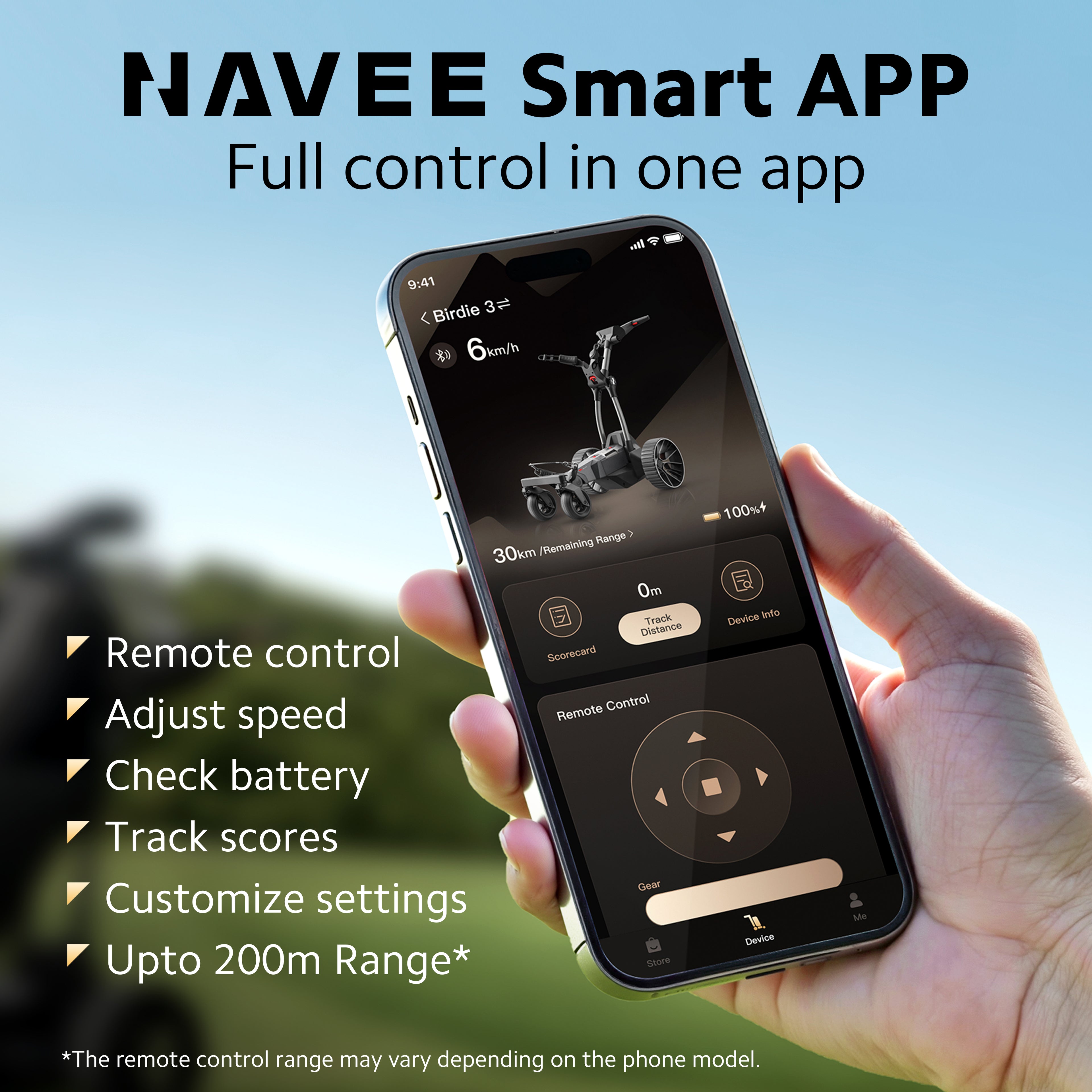 NAVEE BIRDIE 3 ELECRIC REMOTE TROLLEY