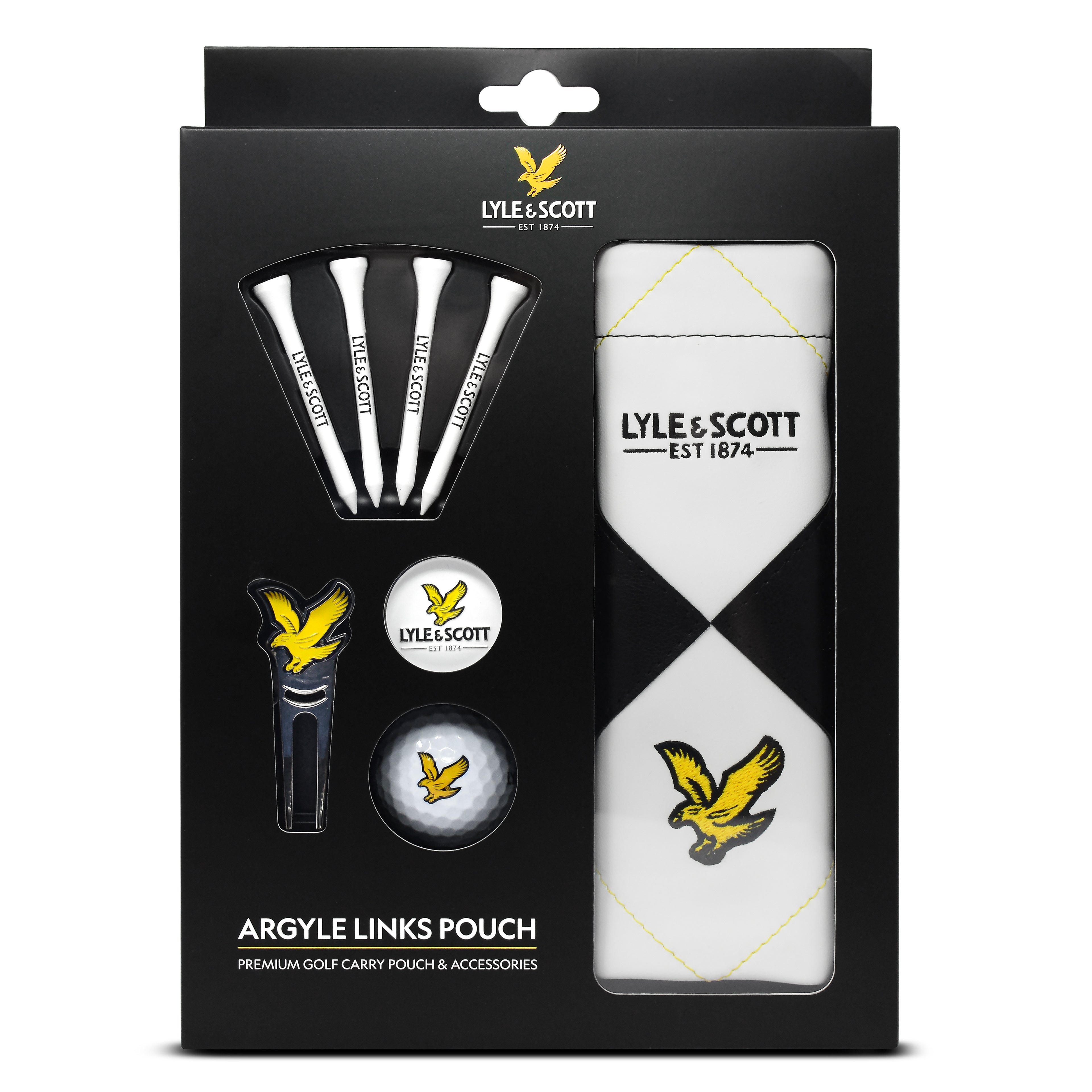 LYLE & SCOTT ARGYLE LINKS POUCH GIFT SET