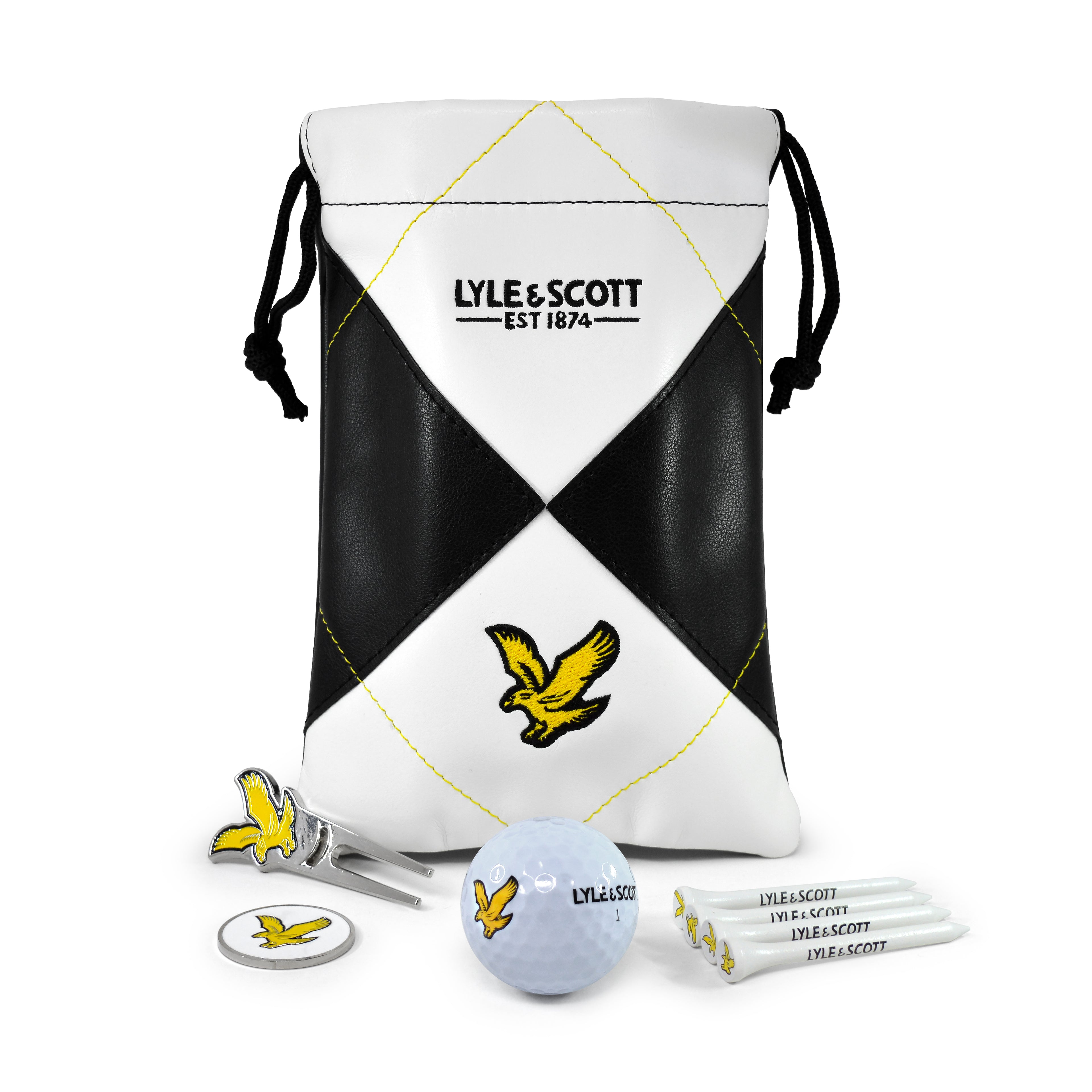 LYLE & SCOTT ARGYLE LINKS POUCH GIFT SET
