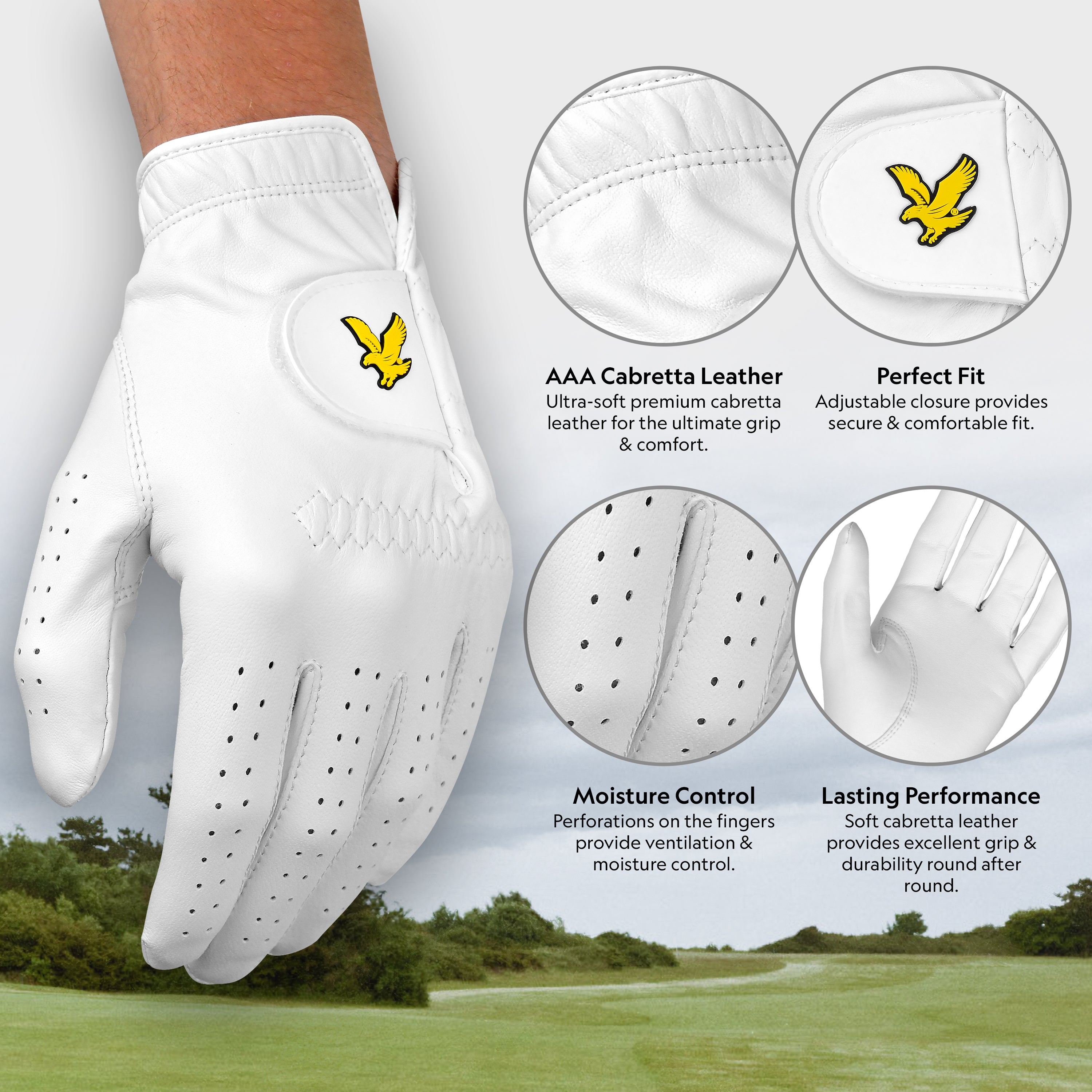 LYLE & SCOTT CABRETTA LEATHER GLOVE - Left GLOVE (RIGHT HANDED PLAYER)