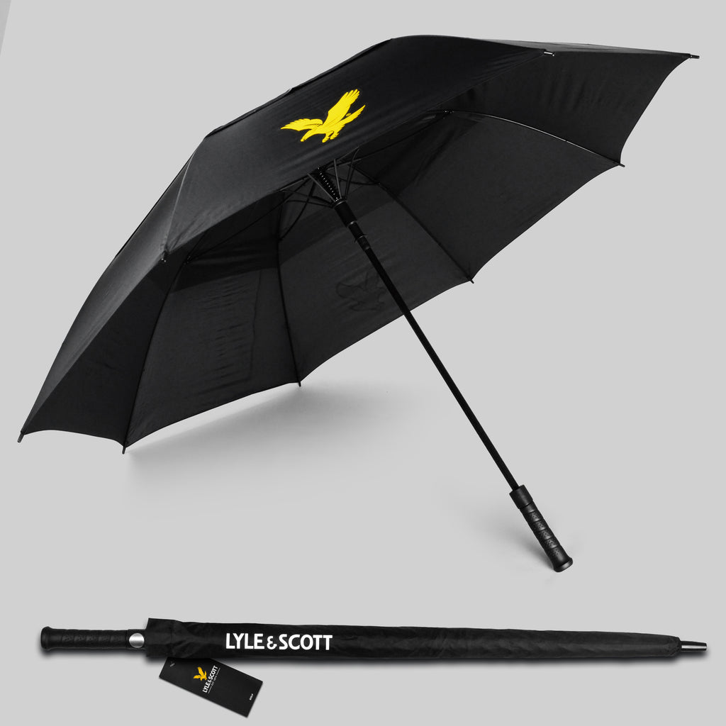 LYLE & SCOTT WIND PROOF UMBRELLA BLACK