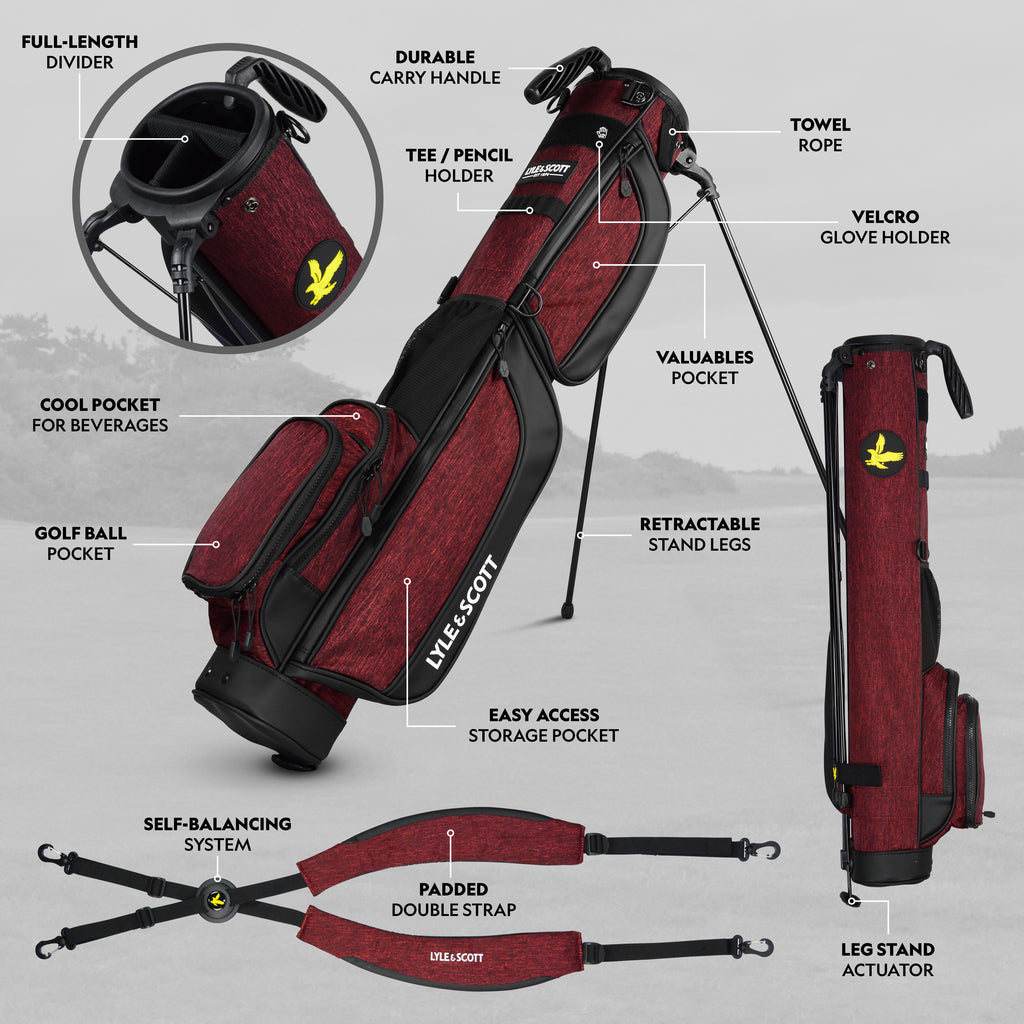 LYLE & SCOTT 5.3'' GOLF BAG - FÌON RED