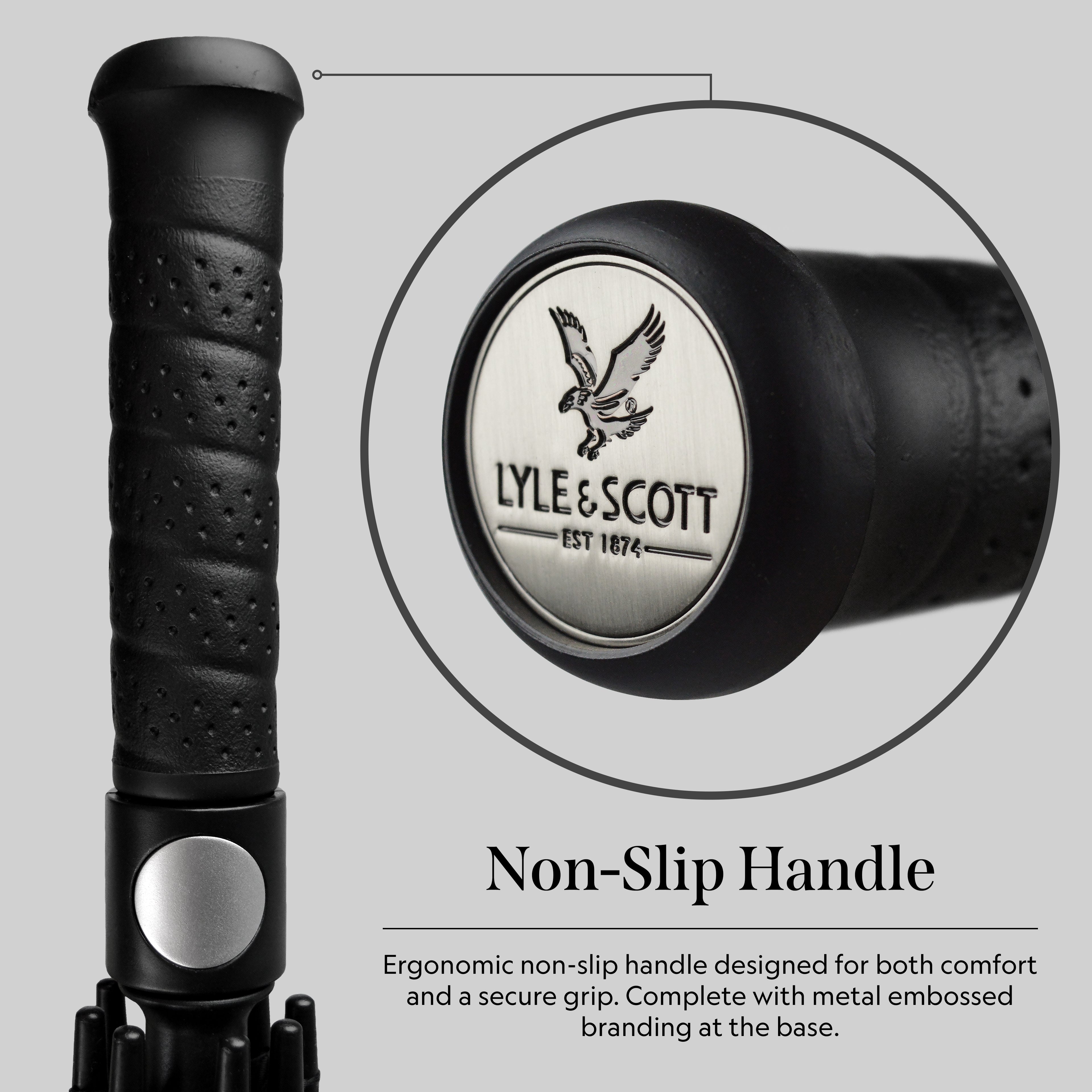 LYLE & SCOTT WIND PROOF UMBRELLA BLACK