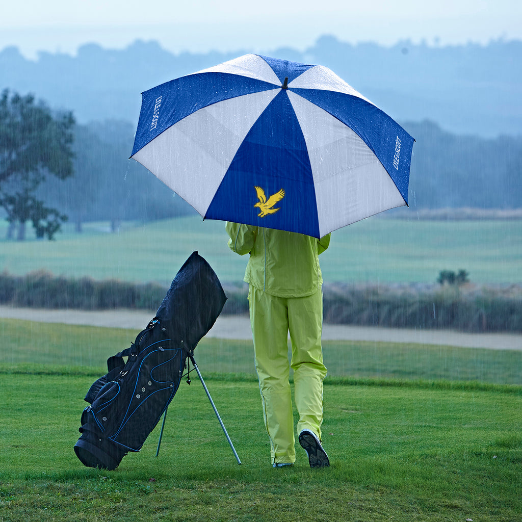 LYLE & SCOTT WIND PROOF UMBRELLA WHITE/BLUE