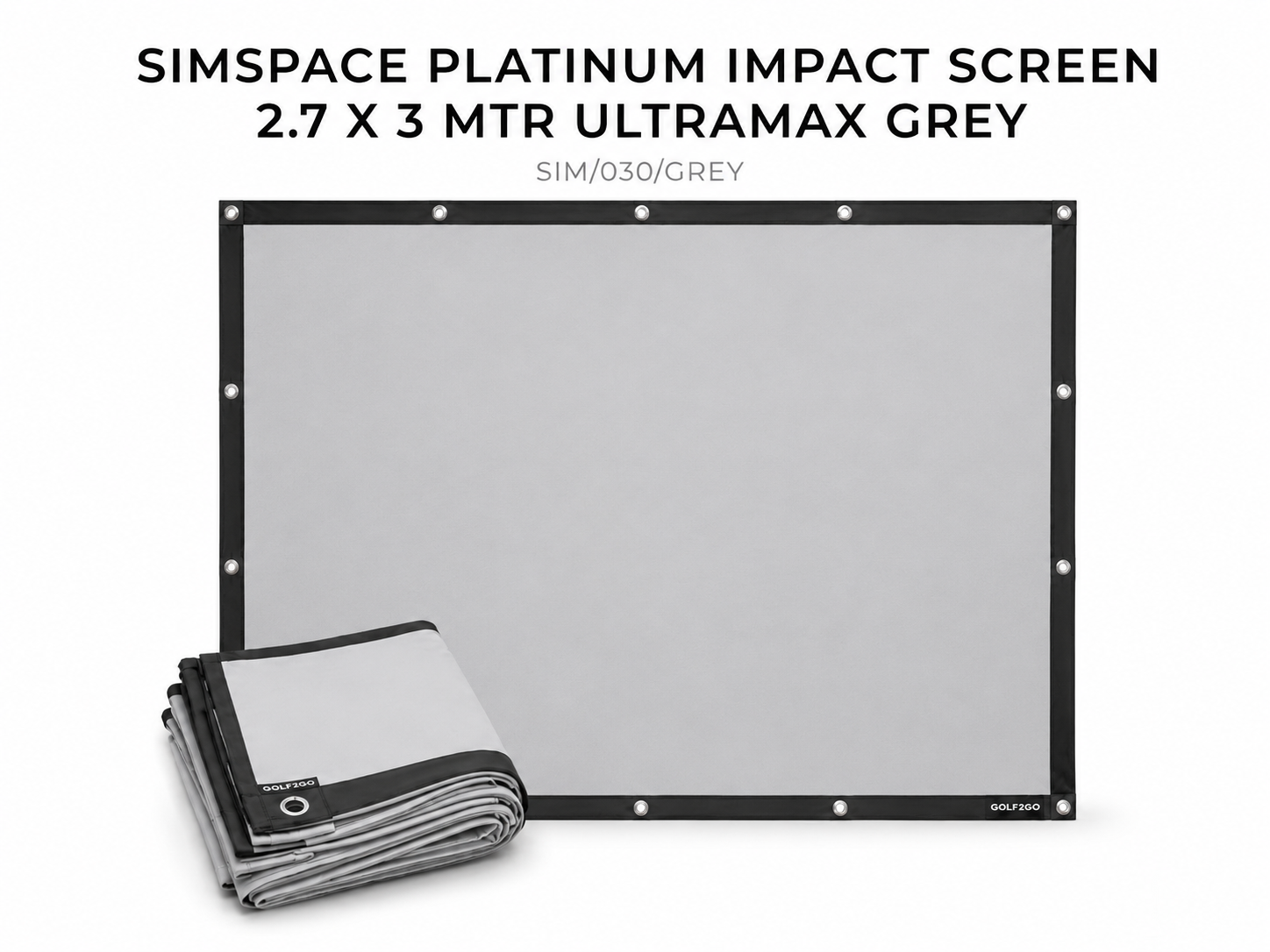 SimSpace Platinum Impact Screen 2.7 x 3 MTR Ultramax Grey